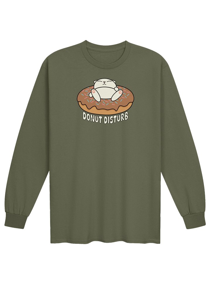 Donut Disturb Cat - Unisex Adult Long Sleeve T-shirt product image (1)