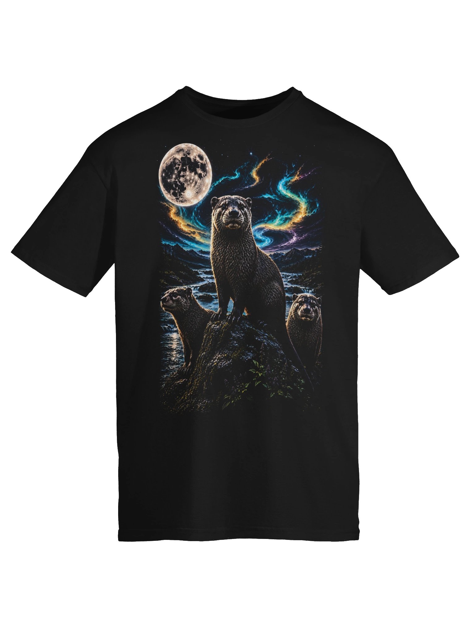 Otter Howling Moon Tshirt | Unexpected Legends Shirt product image (4)