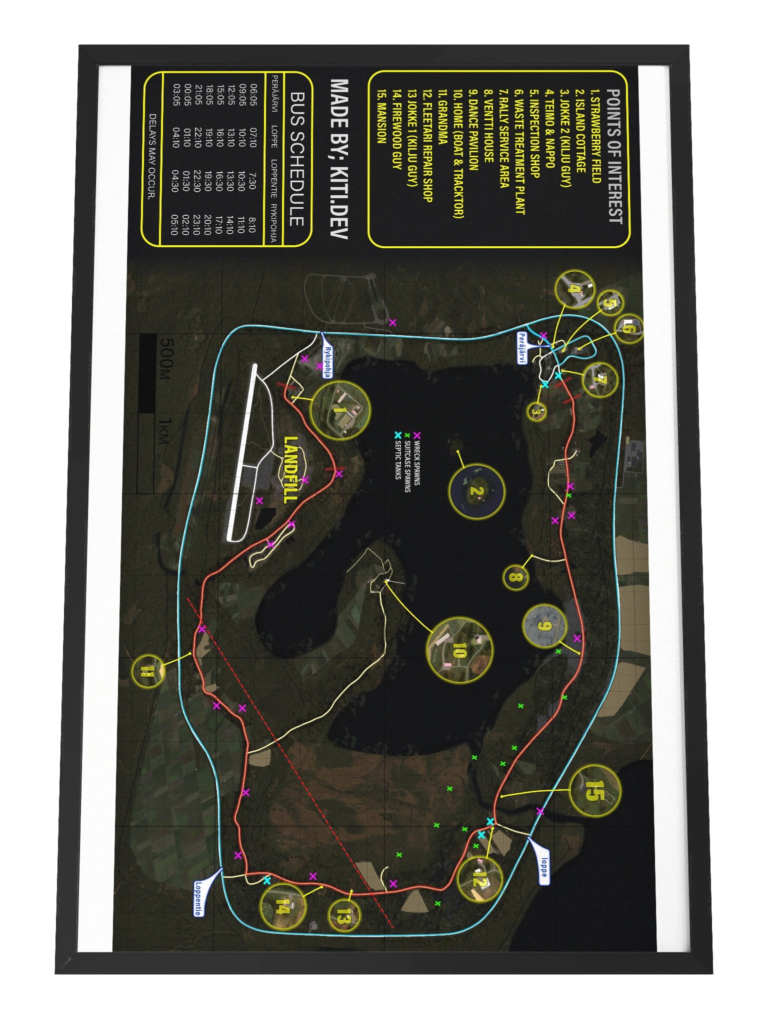 Peräjärvi Route Map Poster product image (1)