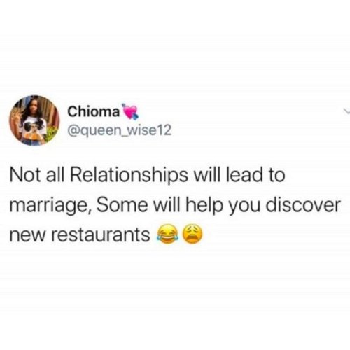 Twitter meme dump! 

Dating? Ugh. I'm just here for the food! Maybe if I order Doordash, my future spouse will be the one del...