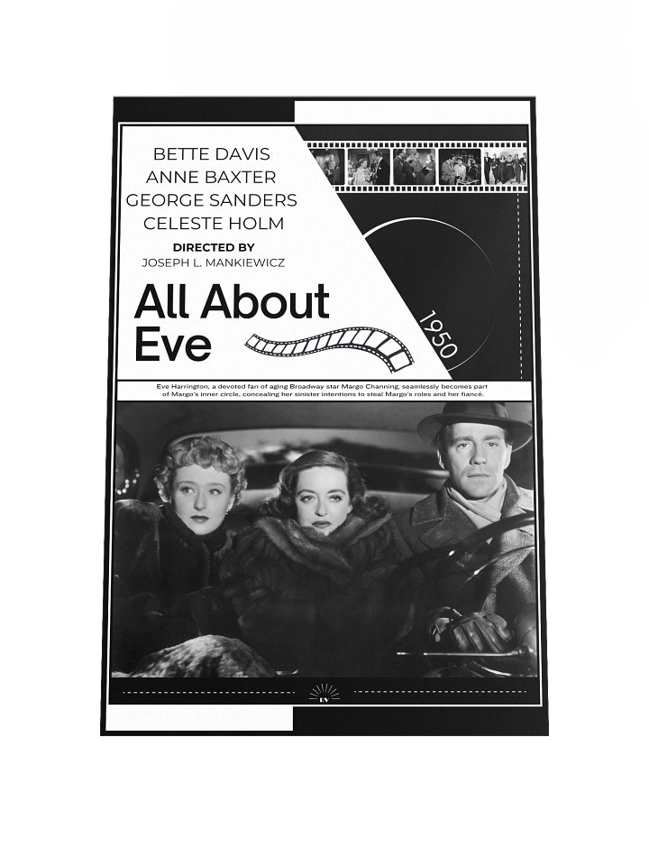 All About Eve with Bette Davis 1950 | Movie Poster | 12x18 Wall Art product image (1)