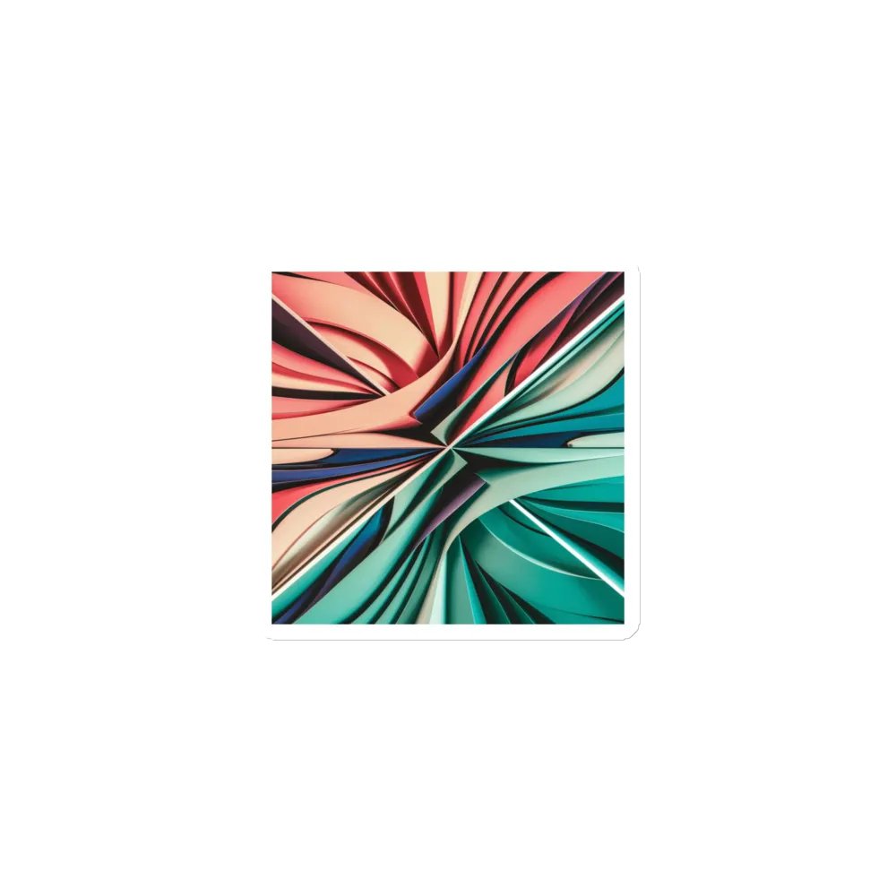 Exclusive Abstract Art Die-Cut Magnet - Vibrant Colours on Brushed Silver product image (3)