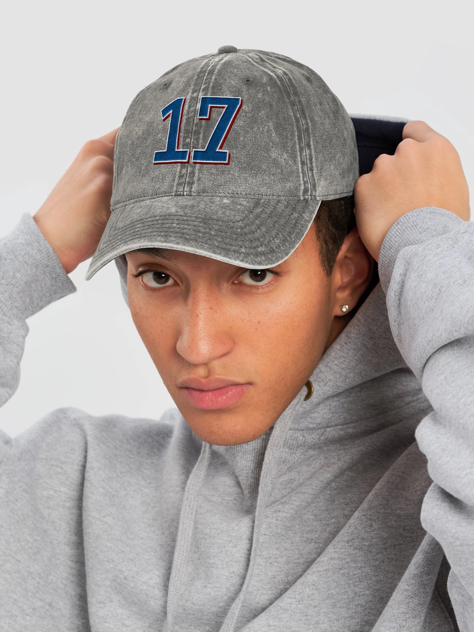GRAY 17 Weathered Dad Hat product image (6)