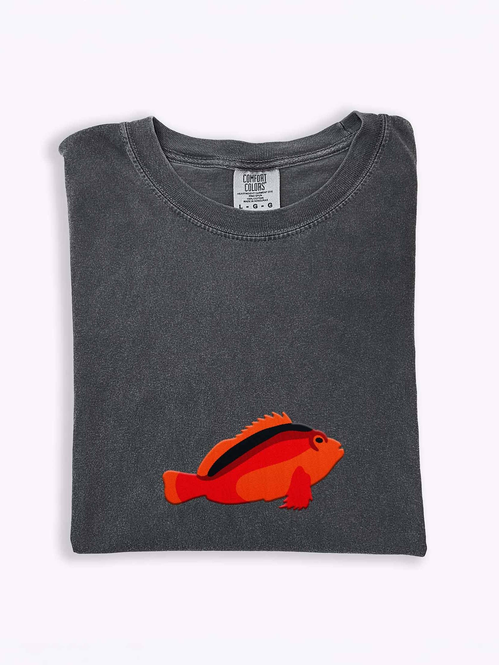 Flame Hawkfish Embroidered Shirt | Flame Hawk Reef Fish Tee | Saltwater Aquarium Apparel product image (1)
