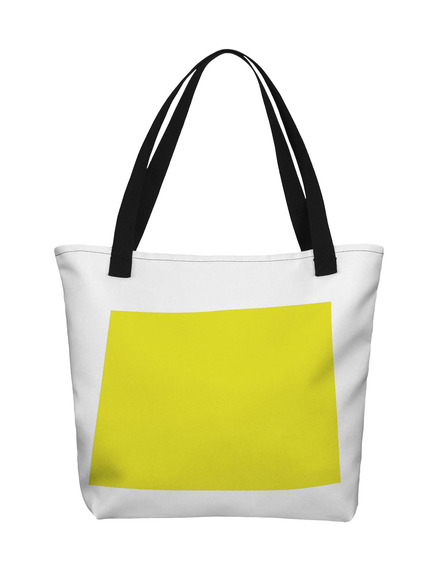 Yellow word tote - white product image (2)