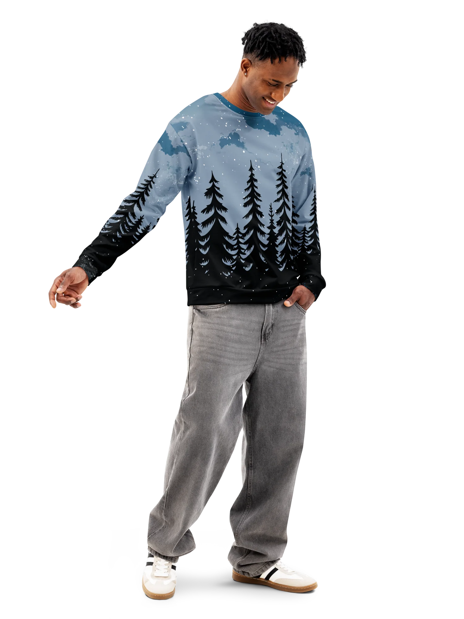 Forest Night Sky Sweatshirt product image (5)