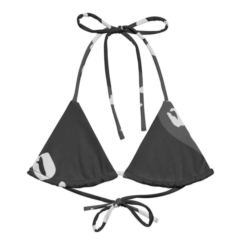 Flowing Grey Leopard All-Over Bikini Top product image (1)