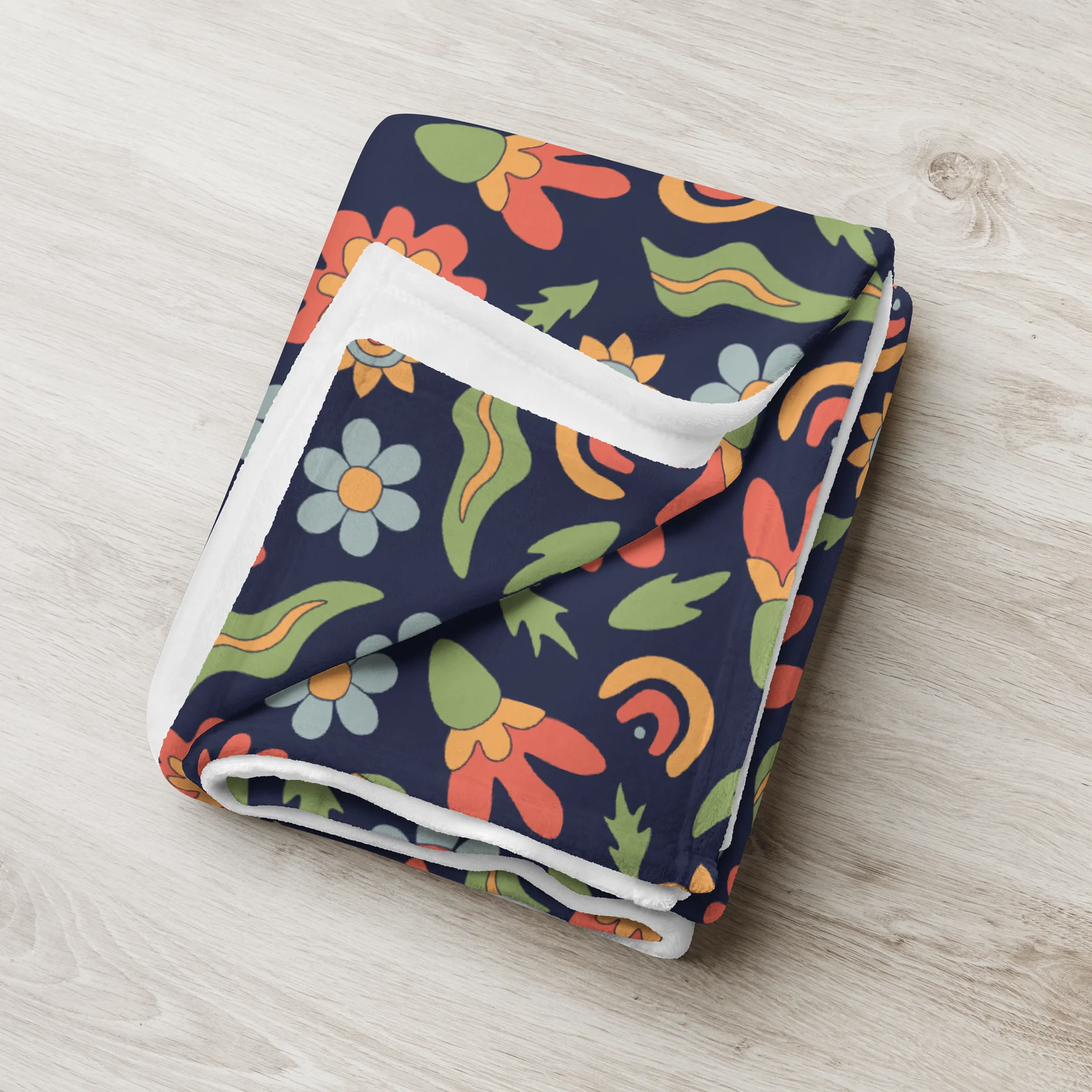 Boho Chic Floral Patterned Cozy Throw Blanket product image (8)