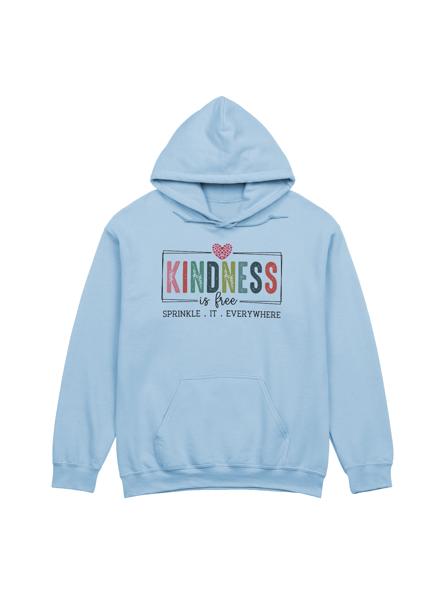 Kindness Is Free Hoodie – Cozy, Colorful & Heartwarming product image (13)