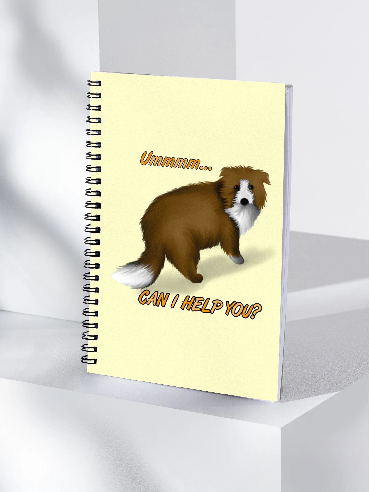 Dog "Ummm... Can I Help You?" Spiral Notebook product image (4)