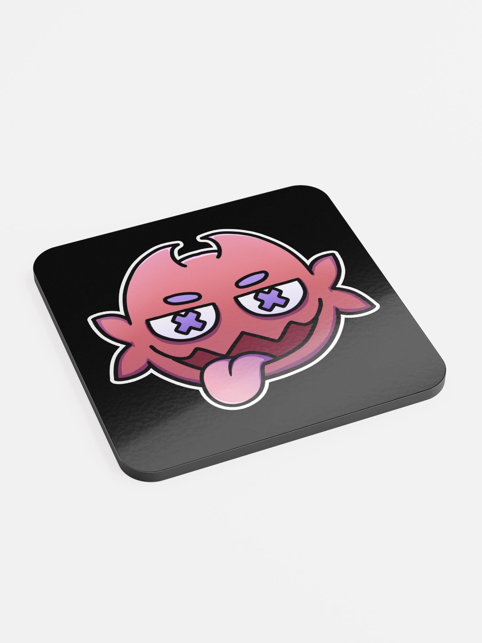 Red Pocatto Glossy Cork Coaster product image (2)