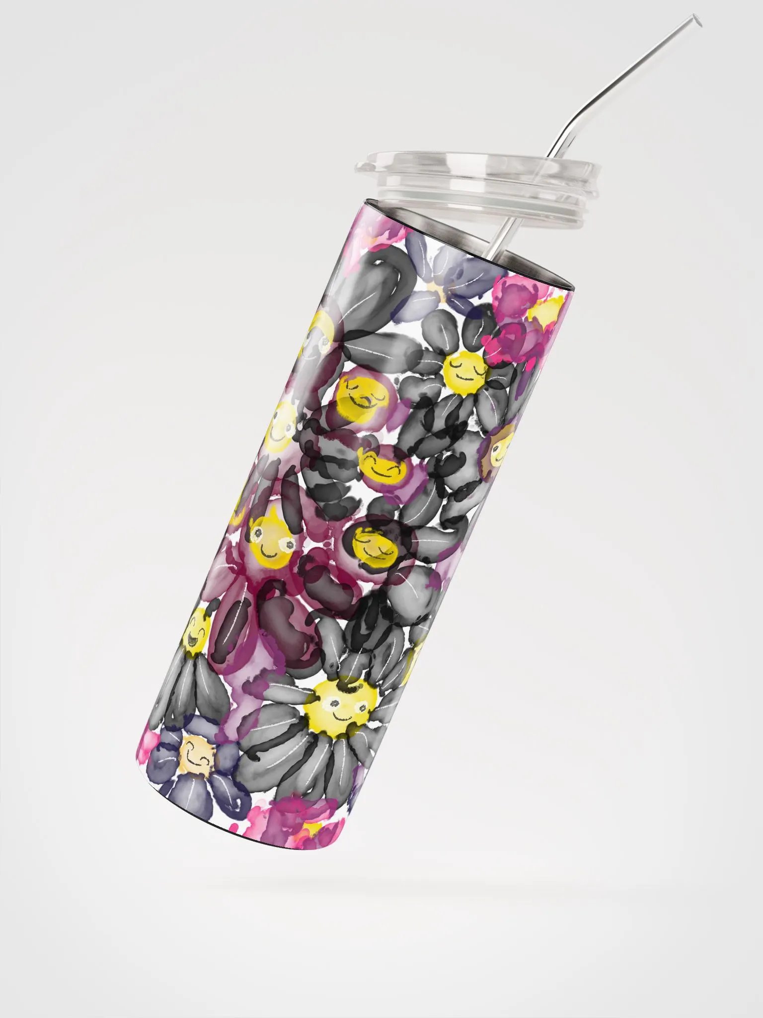 Smiling Faces Stainless Steel Tumbler product image (2)