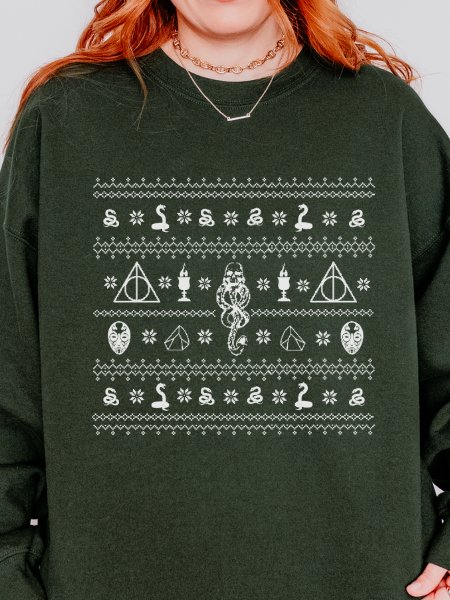Dark Magical Arts Ugly Christmas Sweater Cozy Minimalist Sweatshirt product image (5)