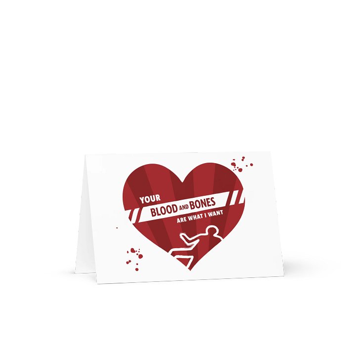 "Blood and Bones" greeting card product image (1)
