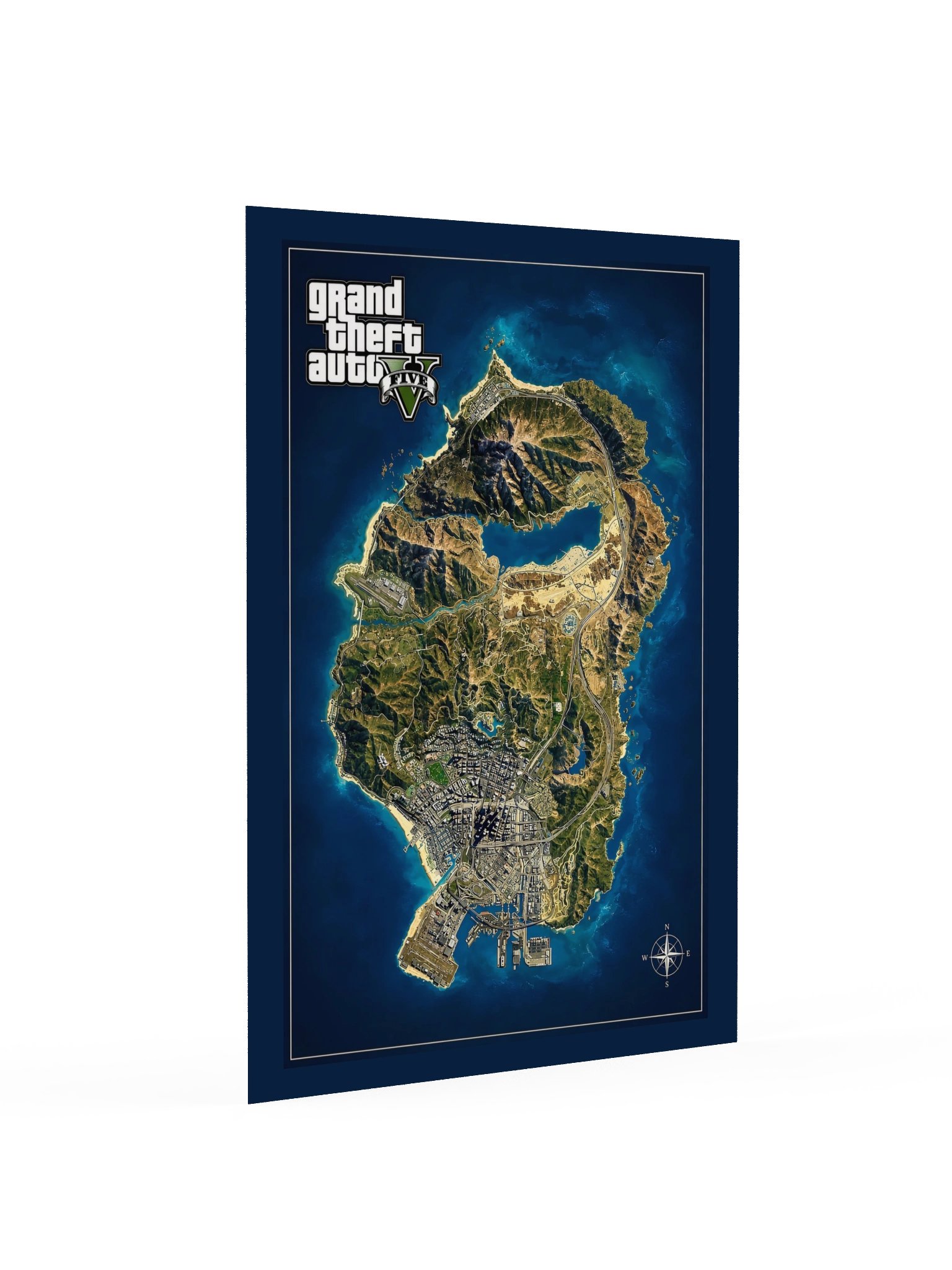 GTA V Los Santos Map Poster – Grand Theft Auto V Wall Art | Gaming Decor product image (8)