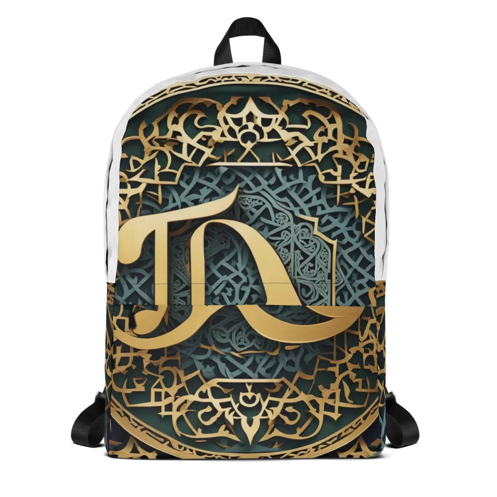 Golden Arabesque Monogram All-Over Print Backpack product image (1)