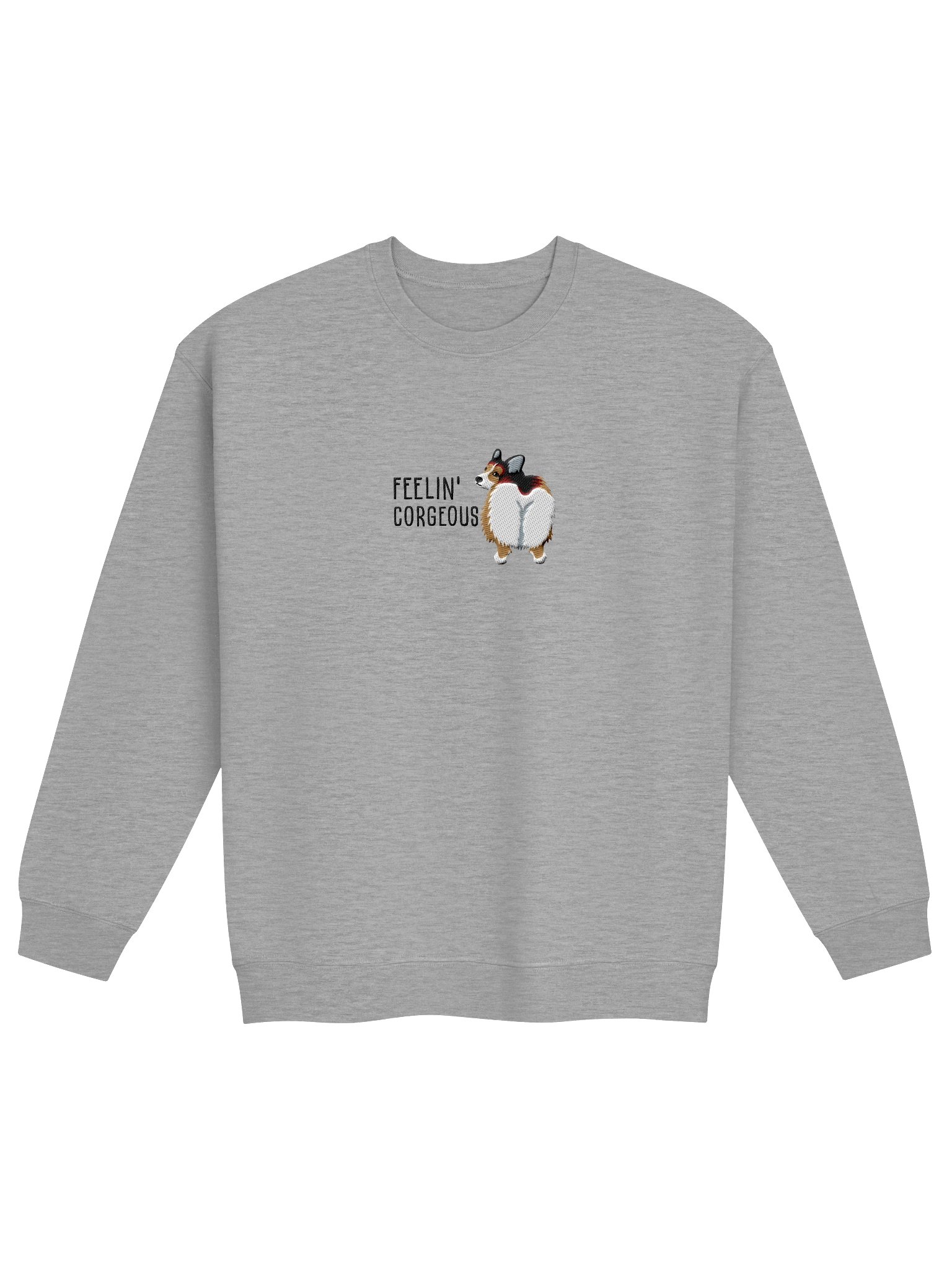 Feelin' Corgeous Sweatshirt (Embroidered) of a Pembroke Welsh Corgi(Sable) product image (4)