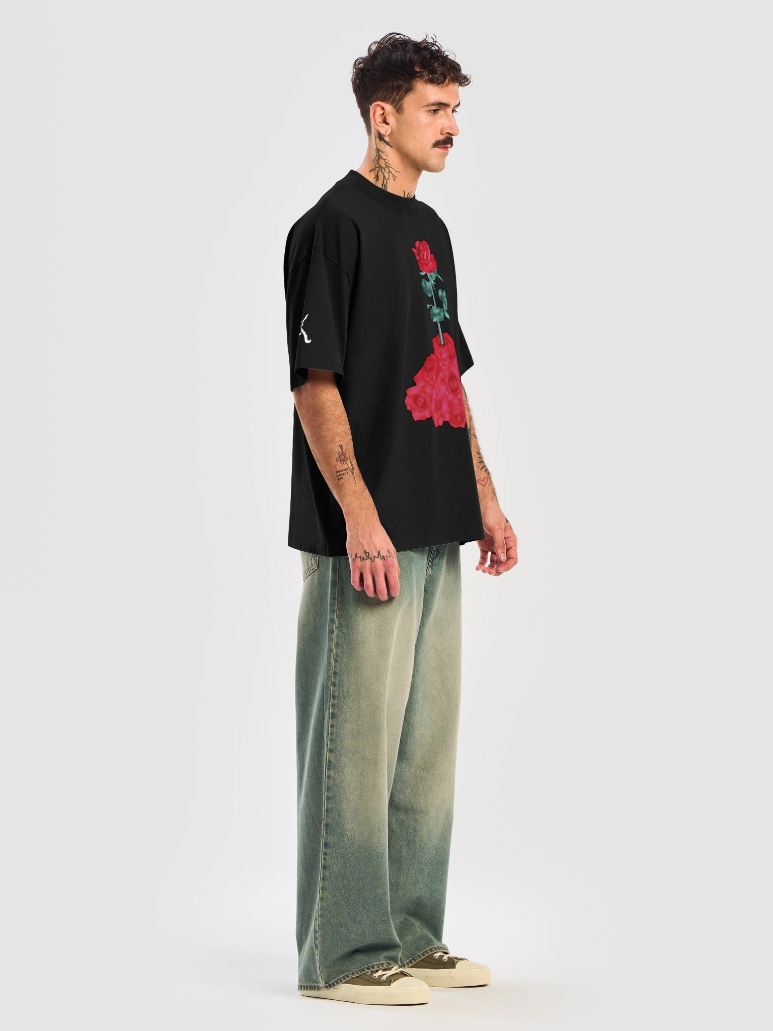 Roses In Bloom Xenon Braun Tee product image (7)