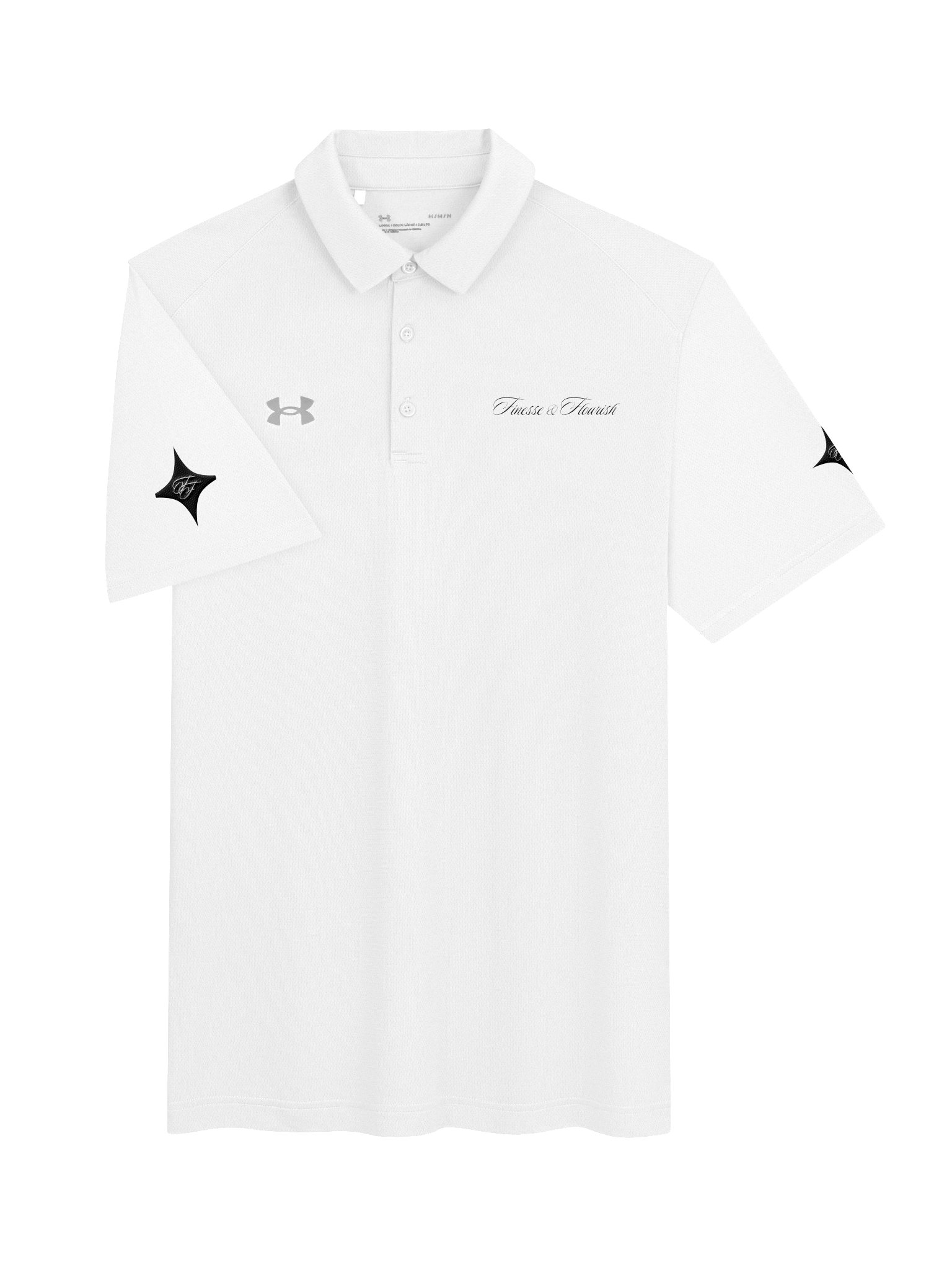 F&F Script x Under Armour® Men's Polo Shirt (WHT) product image (3)