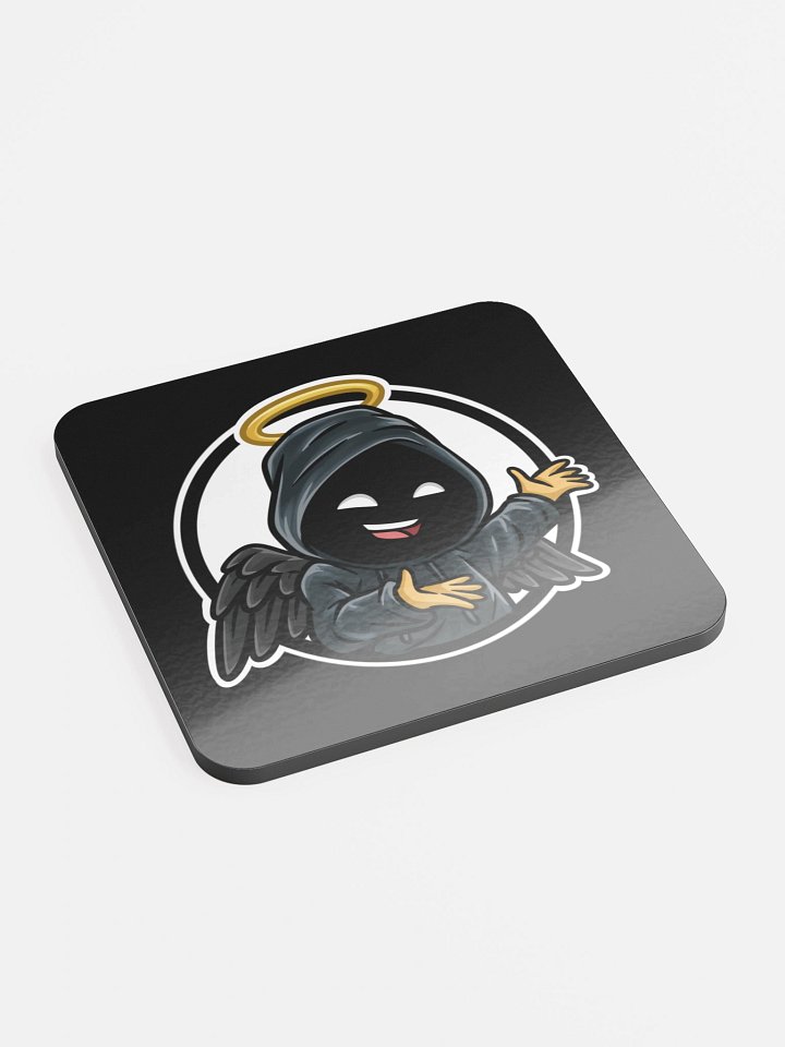 Glossed Cork Coaster - Logo (Black BG) product image (2)