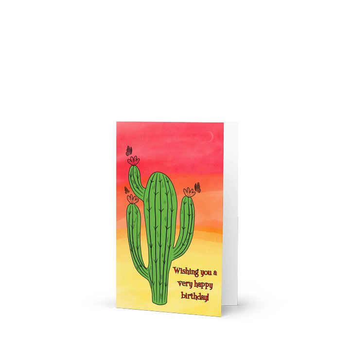 Cactus Birthday Greeting Card product image (1)