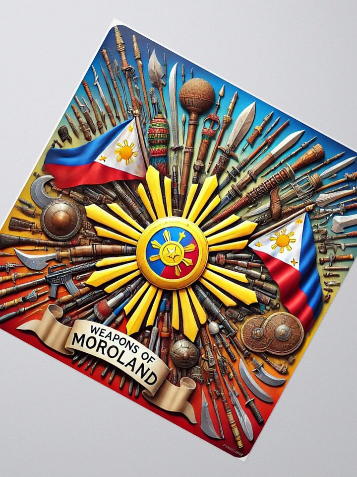 Weapons of the Moroland, Filipino Swords Rounded Square Decal Sticker Label for Car Decals and more product image (5)