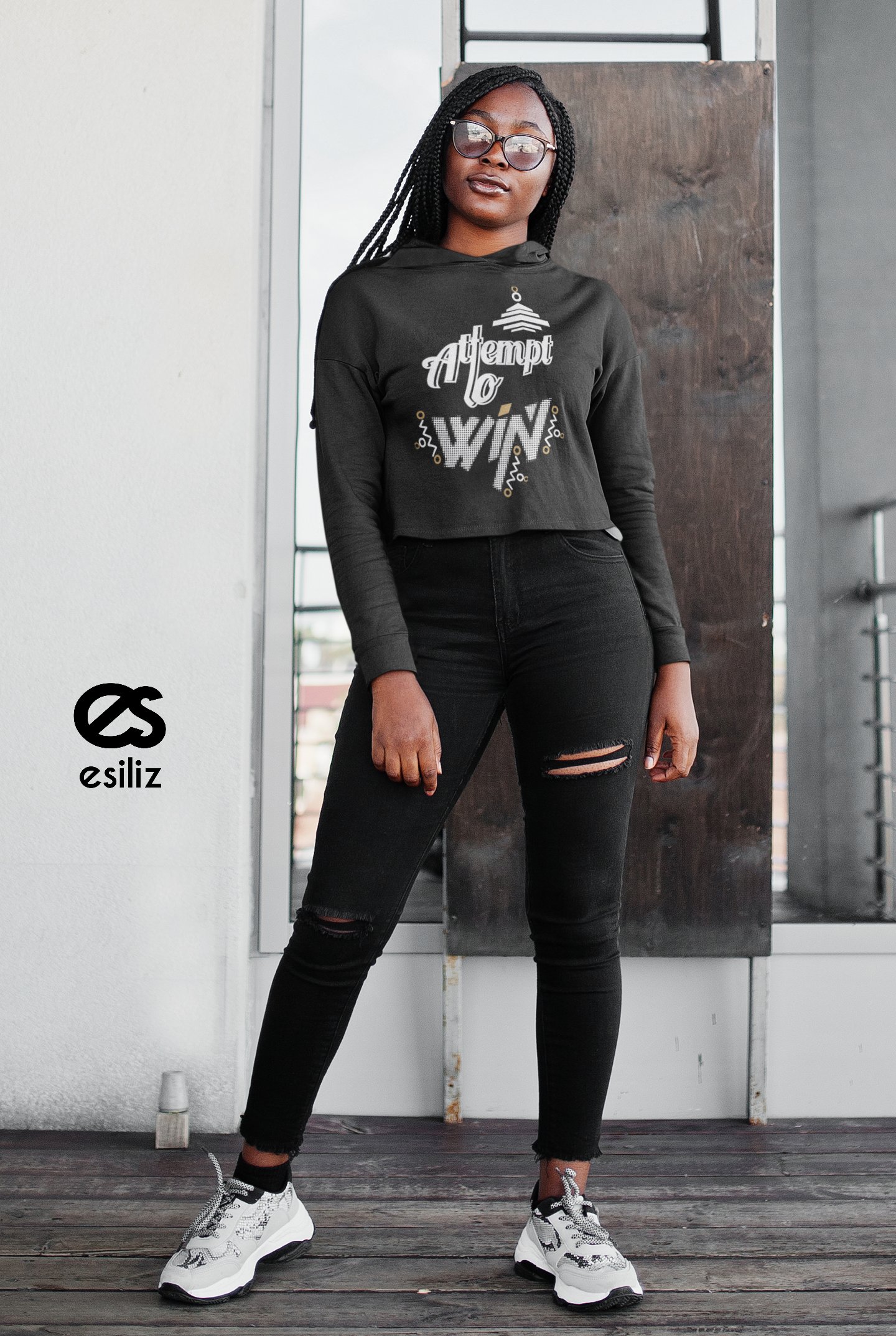Attempt To Win Gamma Stylish Cropped Hoodie product image (4)