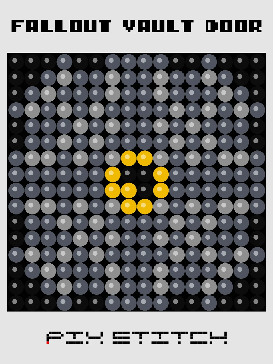 Fallout Vault Door Pixel Art product image (1)