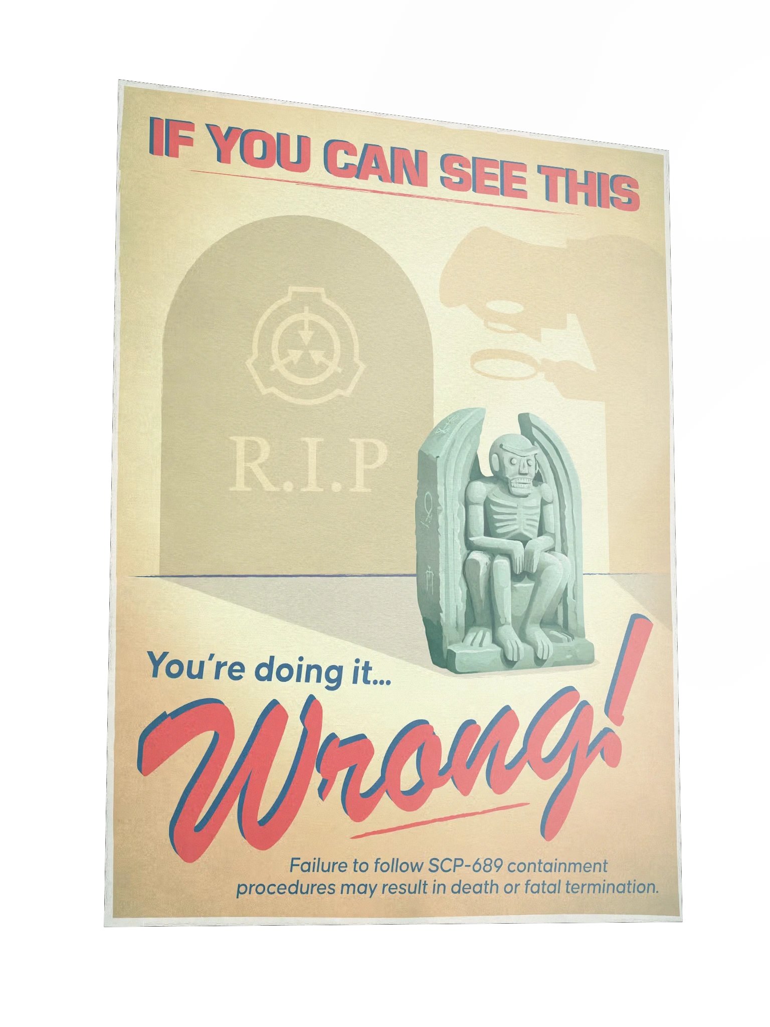 SCP-689 Control Room Warning Poster product image (3)