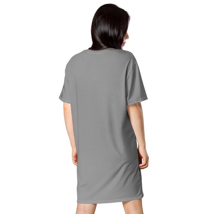 Noble Grey Oversized T-Shirt Dress | Stretchy Fabric | Casual or Formal Style | Sizes 2XS-6XL | Exclusive Design product image (2)