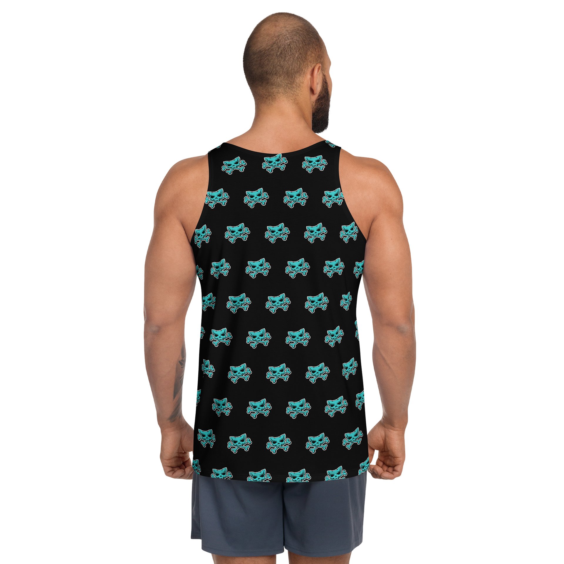 Turquoise Skull Designer Tank Top product image (4)