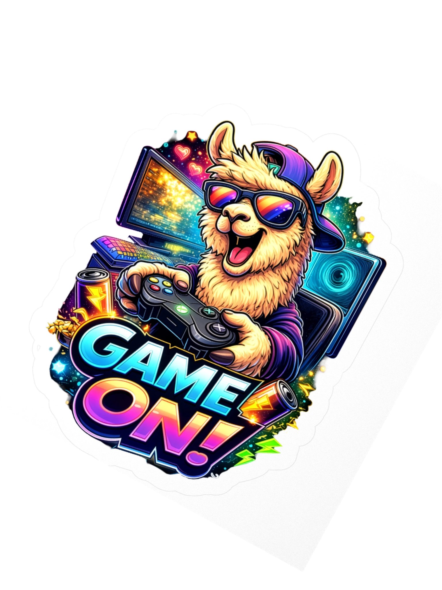 Game On, Llama — Vinyl Sticker product image (2)