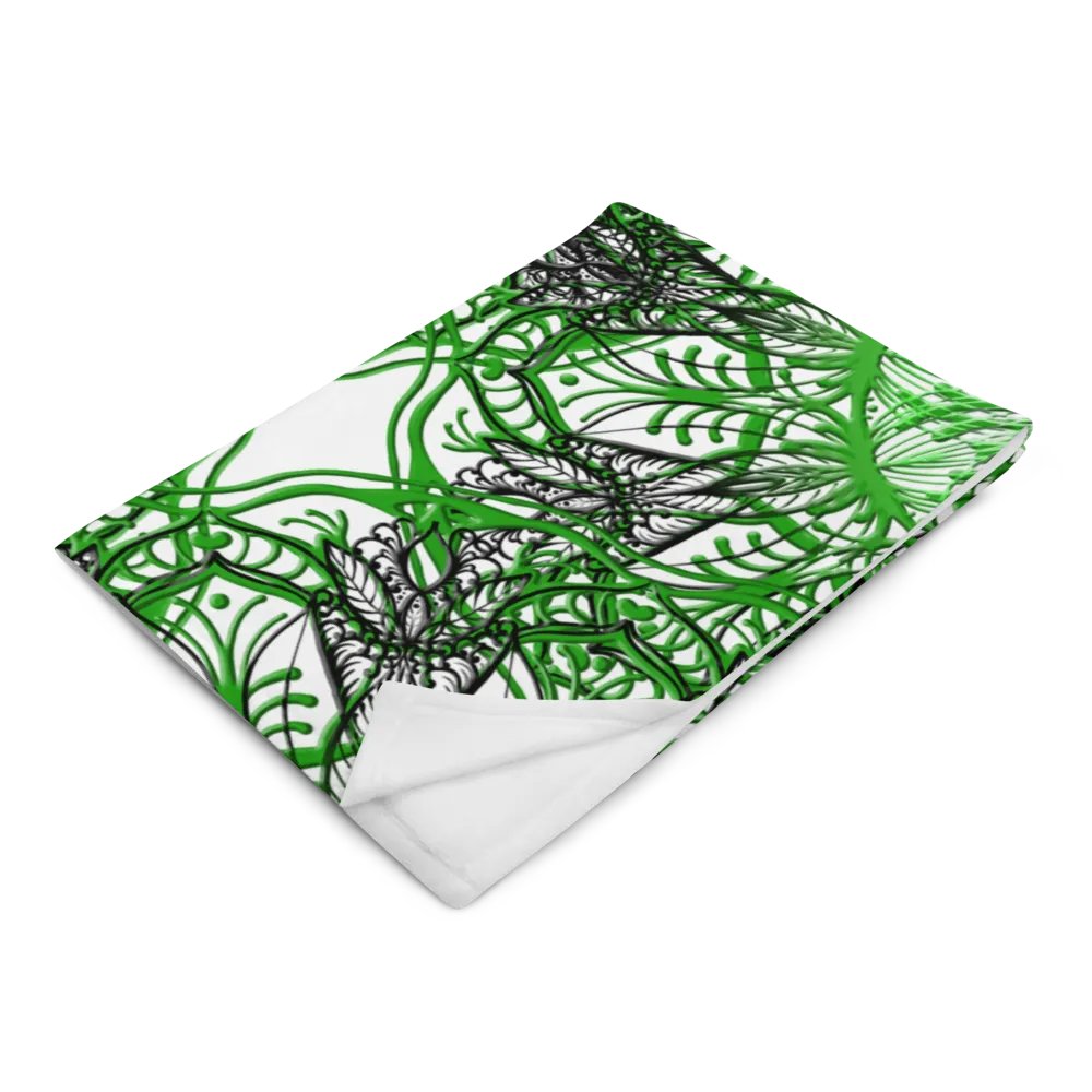 Verdant Kaleidoscope Throw Blanket product image (6)