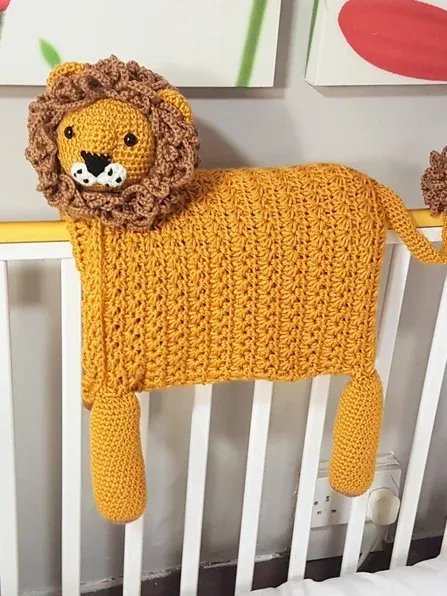 Crochet Lion Baby Blanket Pattern - 3in1 Toy, Stroller Blanket PDF - Crafting Happiness product image (7)