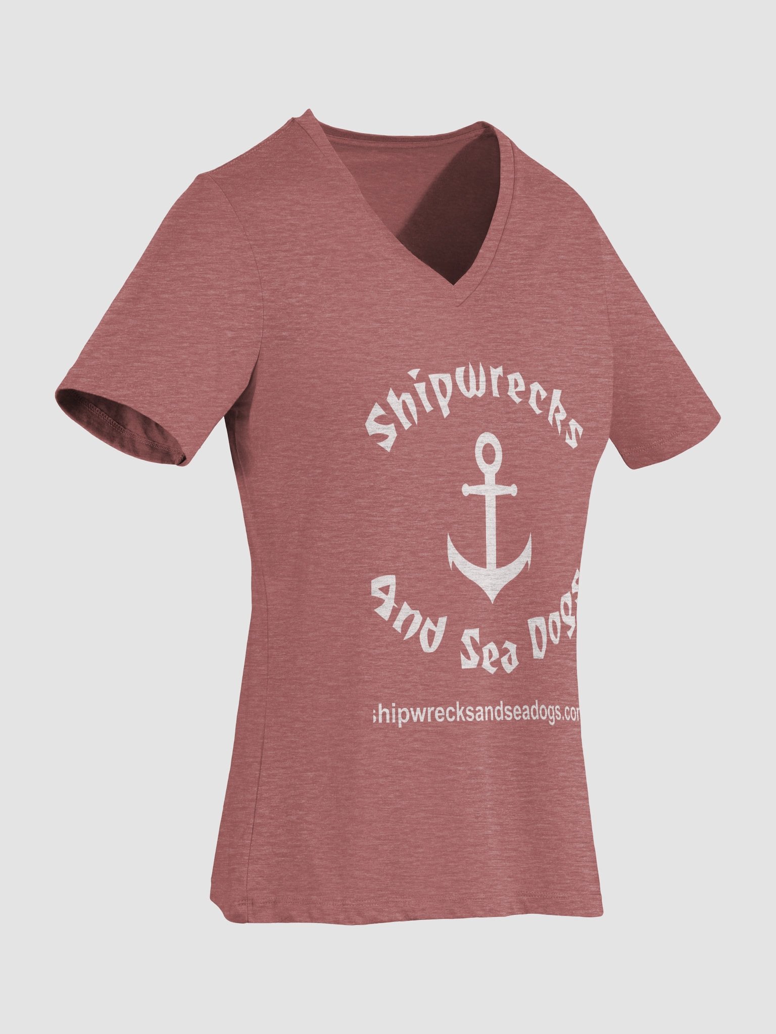Women's V-neck Shipwrecks and Sea Dogs Logo T-Shirt product image (35)
