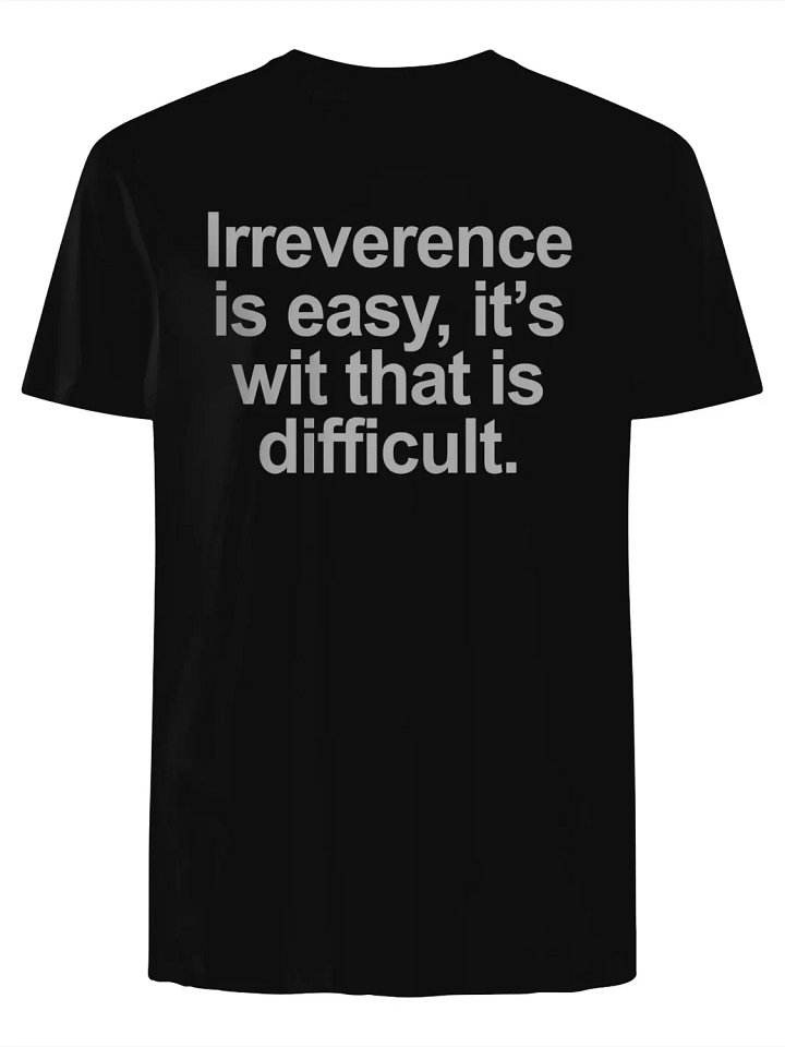 Tom Lehrer Irreverence Is Easy It’s Wit That Is Difficult T-Shirt product image (1)