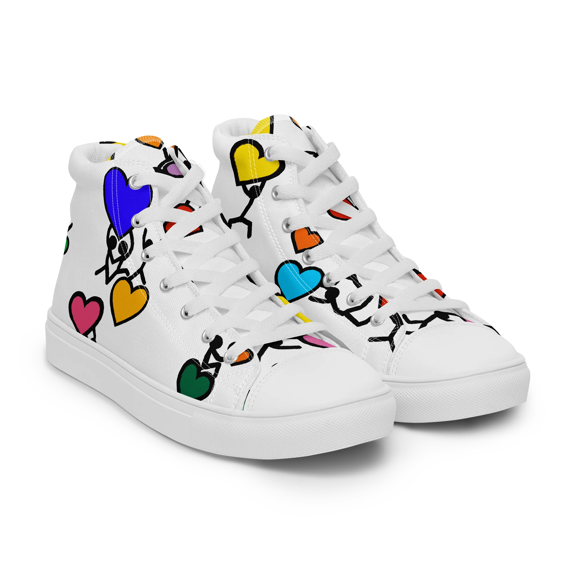 Love in Colour // Woman's Canvas Art High Tops product image (8)