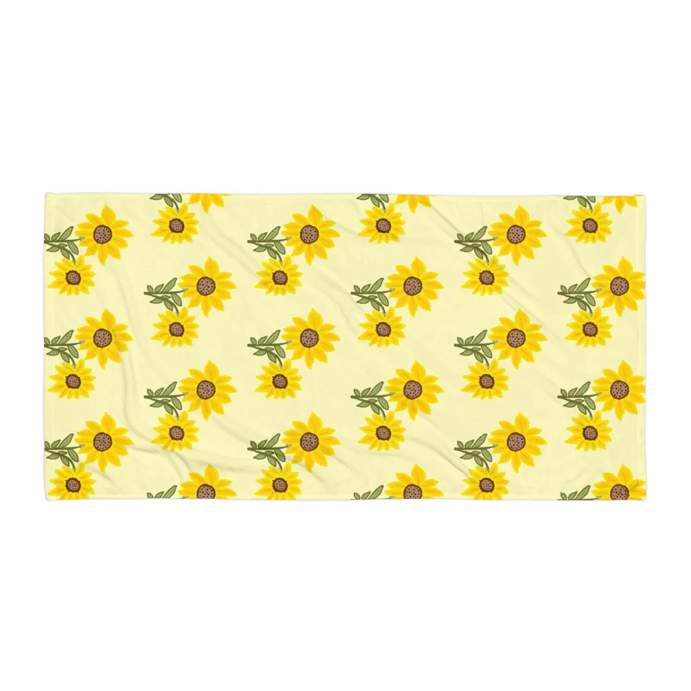 Lets Grow Girls Sunflower Beach Towel (Yellow) product image (1)