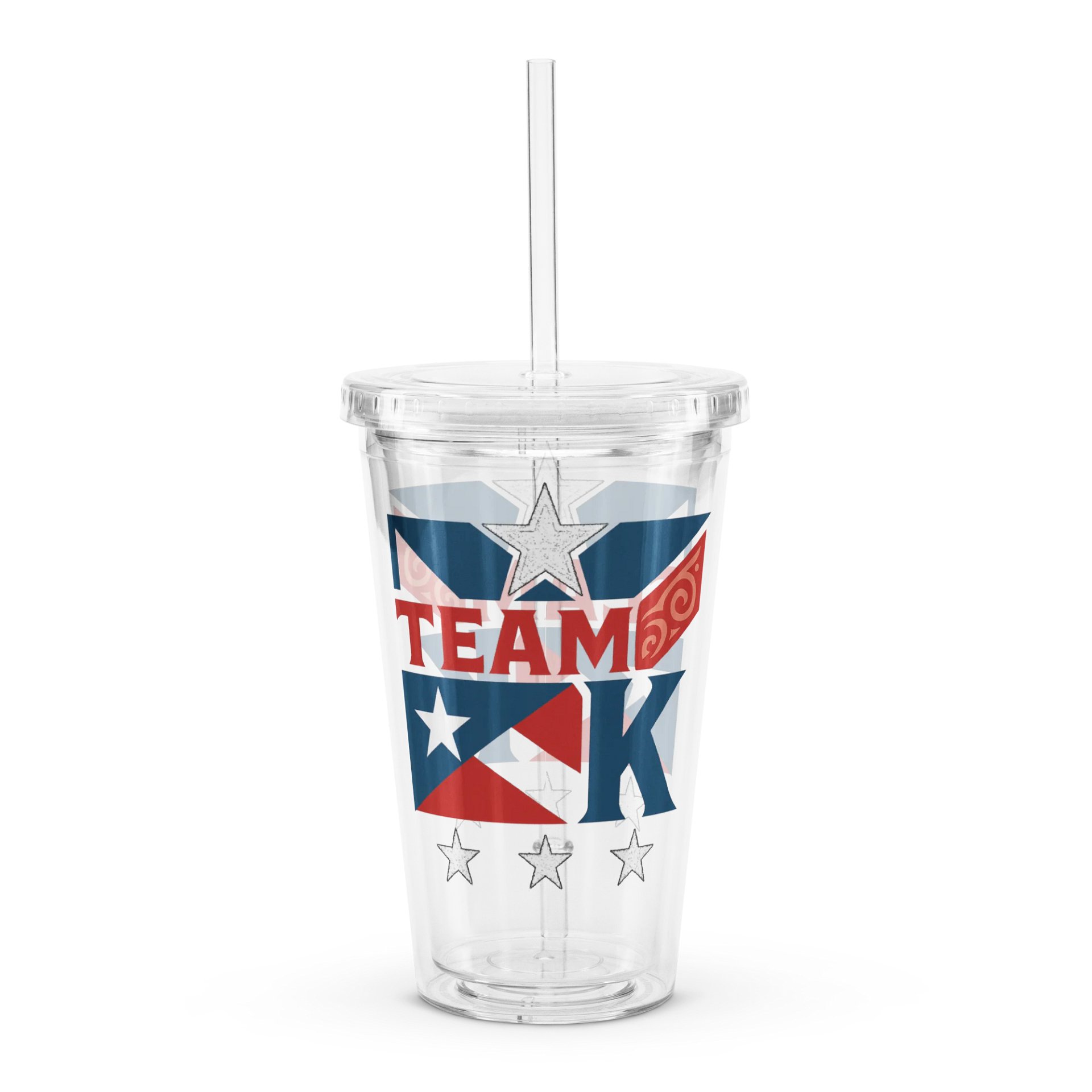 Team K Puerto Rico Clear Plastic Tumbler product image (1)