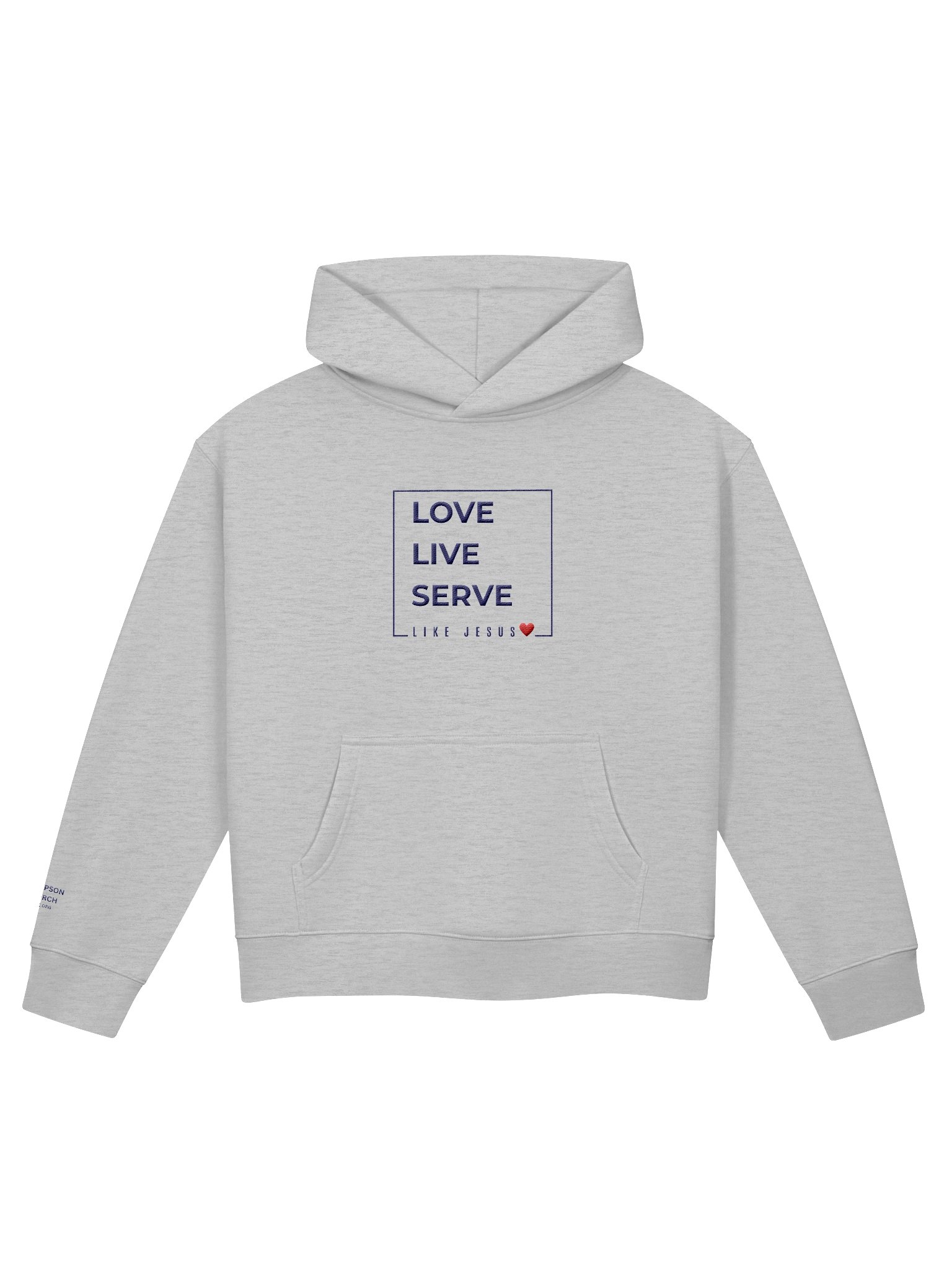 Embroidered Love.Live.Serve Like Jesus Relaxed Hoodie product image (1)