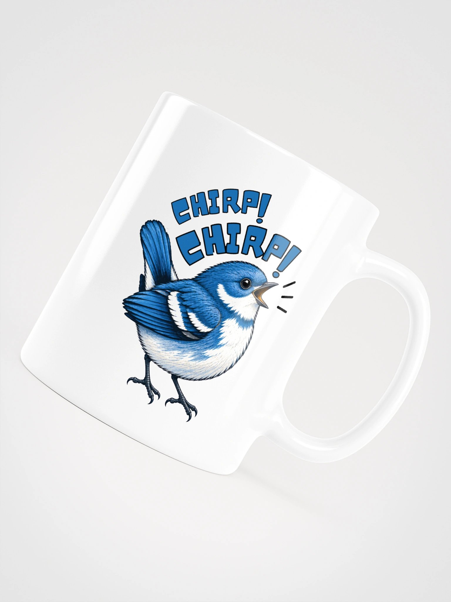 Chirp Chirp Blue Songbird Ceramic Mug – Cute Bird Call Coffee Cup & Birder Gift product image (3)