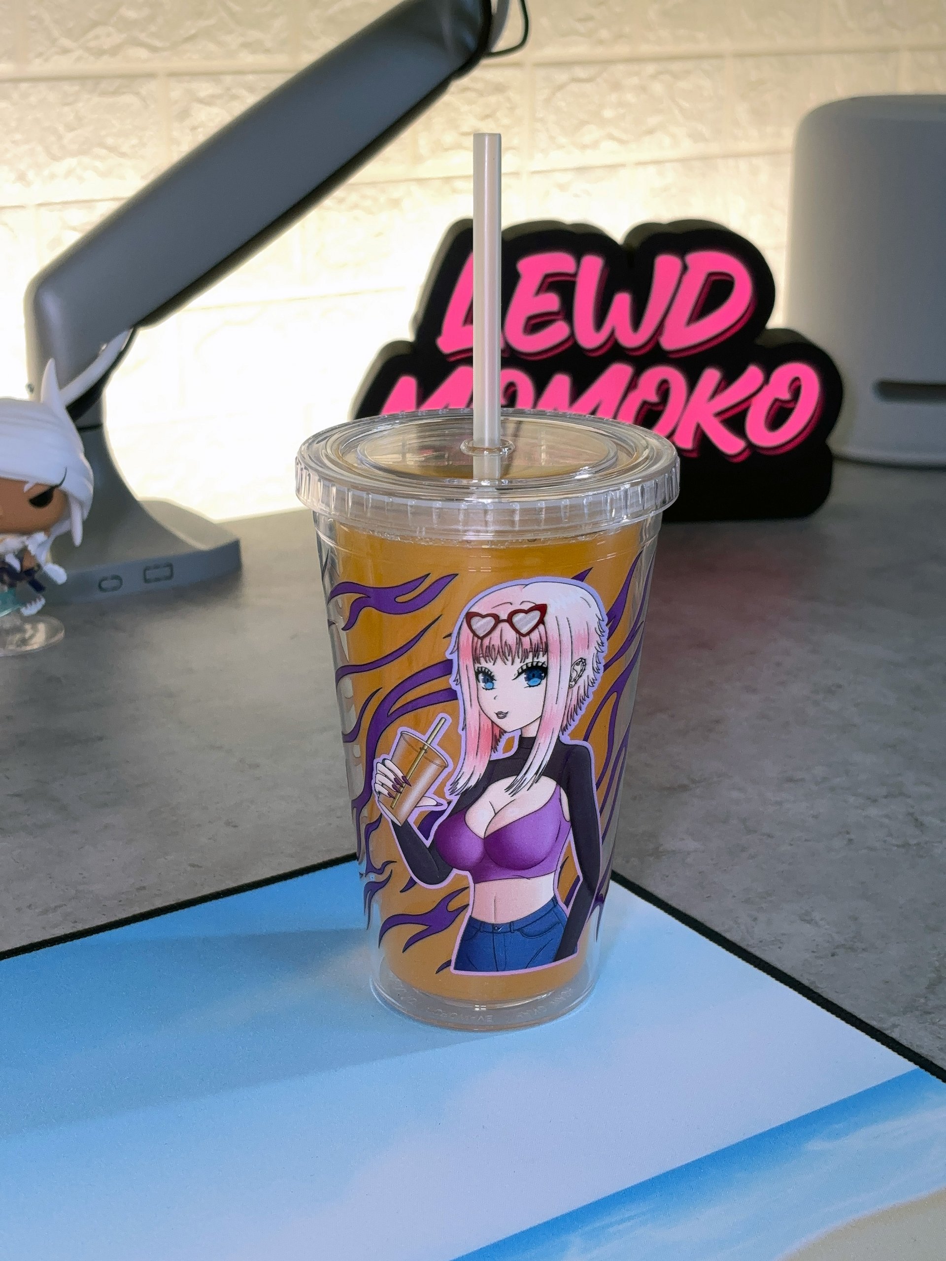 Lewd Momoko Waifu Tumbler (16 oz) product image (10)