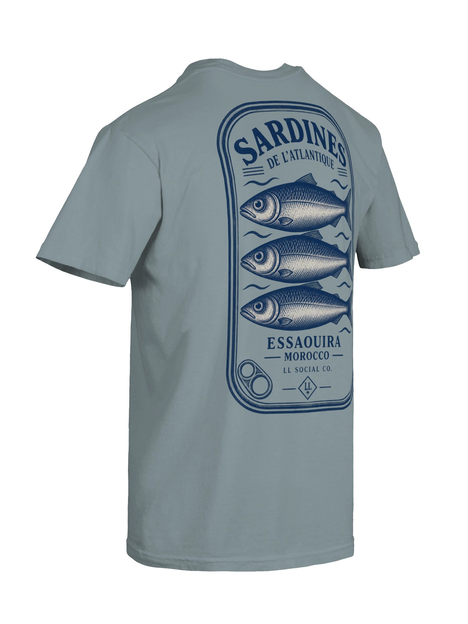 LL Social Co. Vintage Sardine Tin Tee — Essaouira | Navy product image (102)