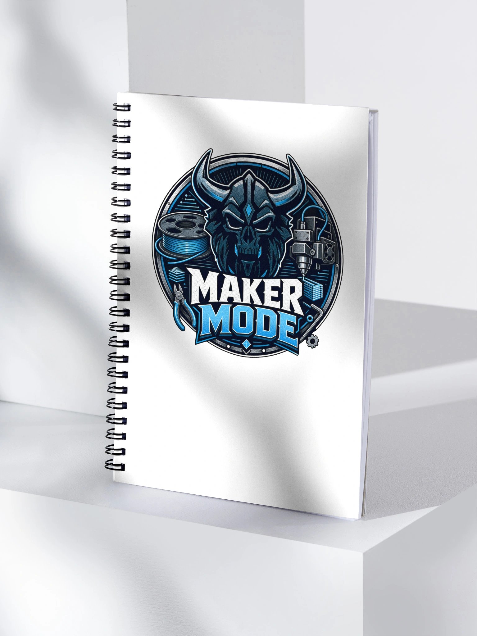 MAKER MODE Spiral Notebook — Horned Helmet Emblem product image (4)