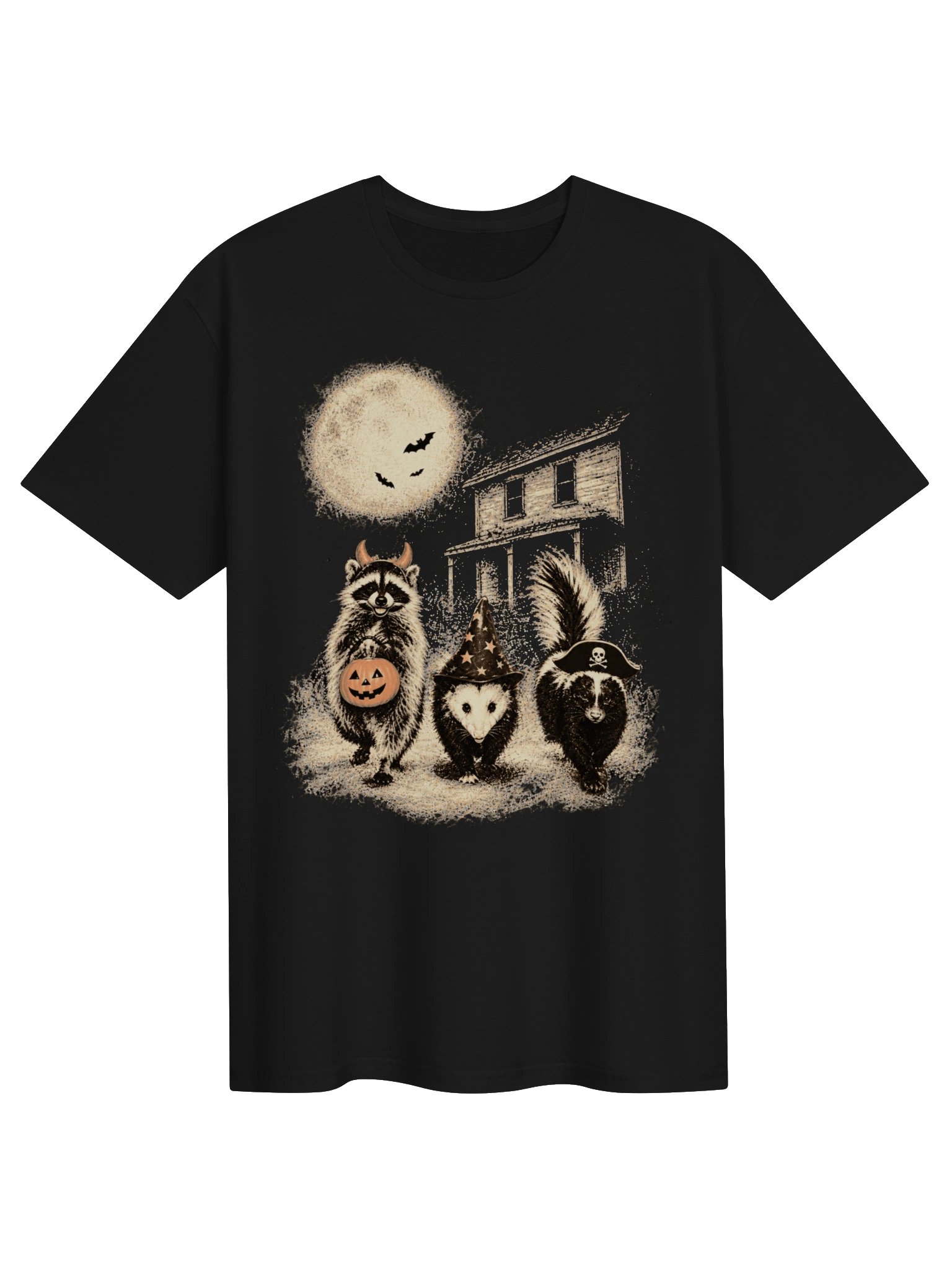 Halloween Raccoon Trio T-Shirt product image (1)