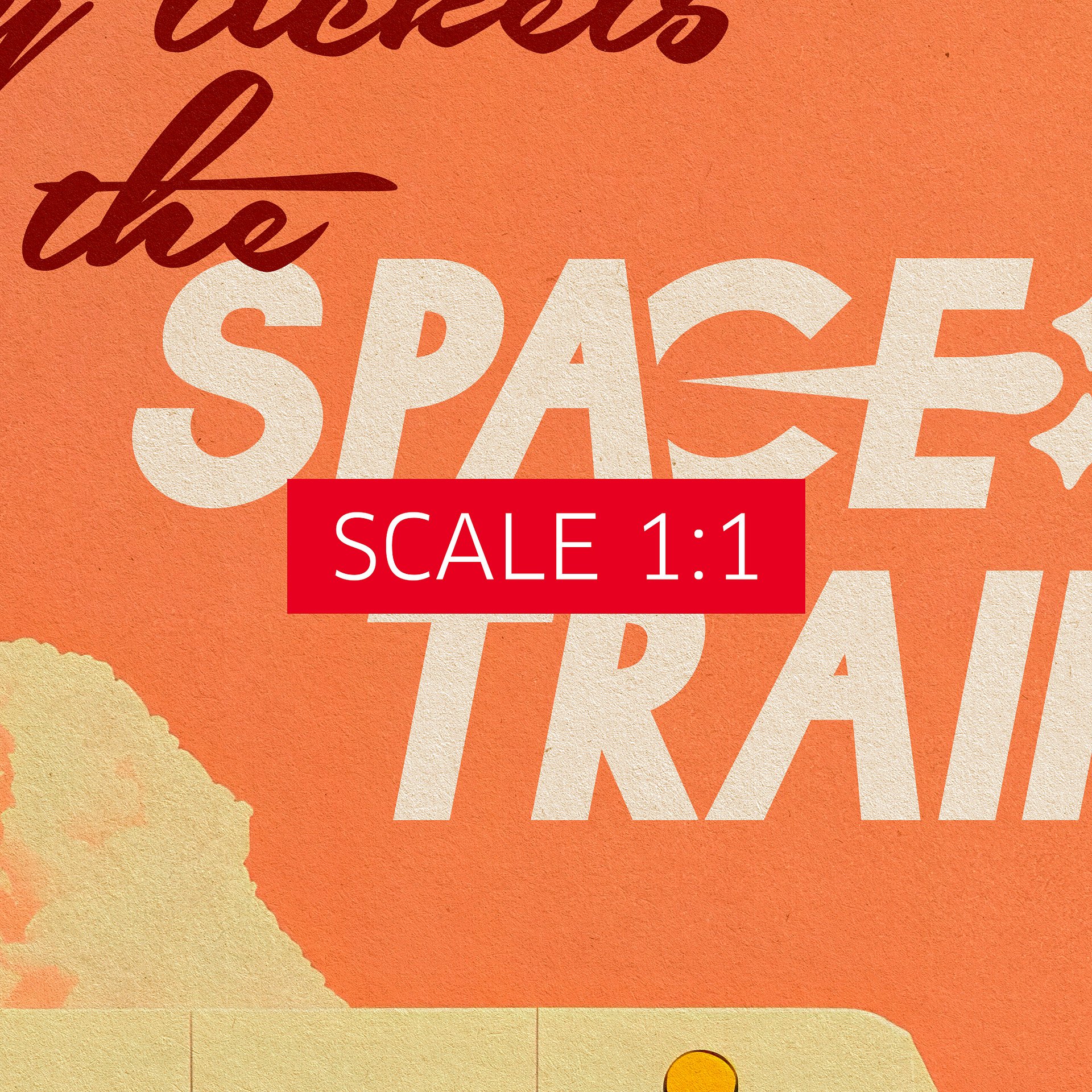 Buy ticket for the Space Train — Vintage space poster, retro space art, propaganda poster, retrofuturism art, retro sci-fi print product image (5)