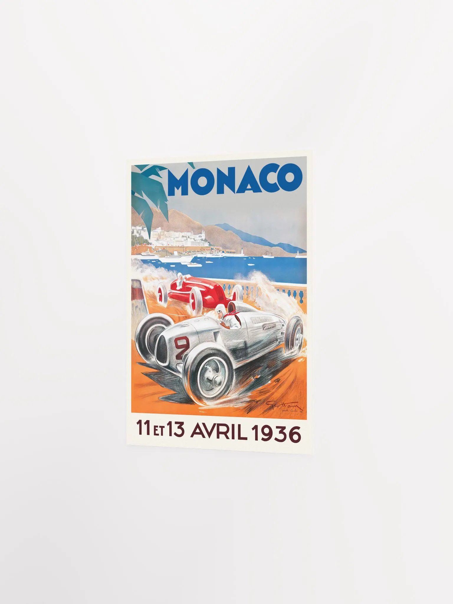 Monaco Vintage F1 Grand Prix, 1936 poster — Vintage Formula 1 poster, Monaco Grand Prix poster, retro travel poster product image (7)