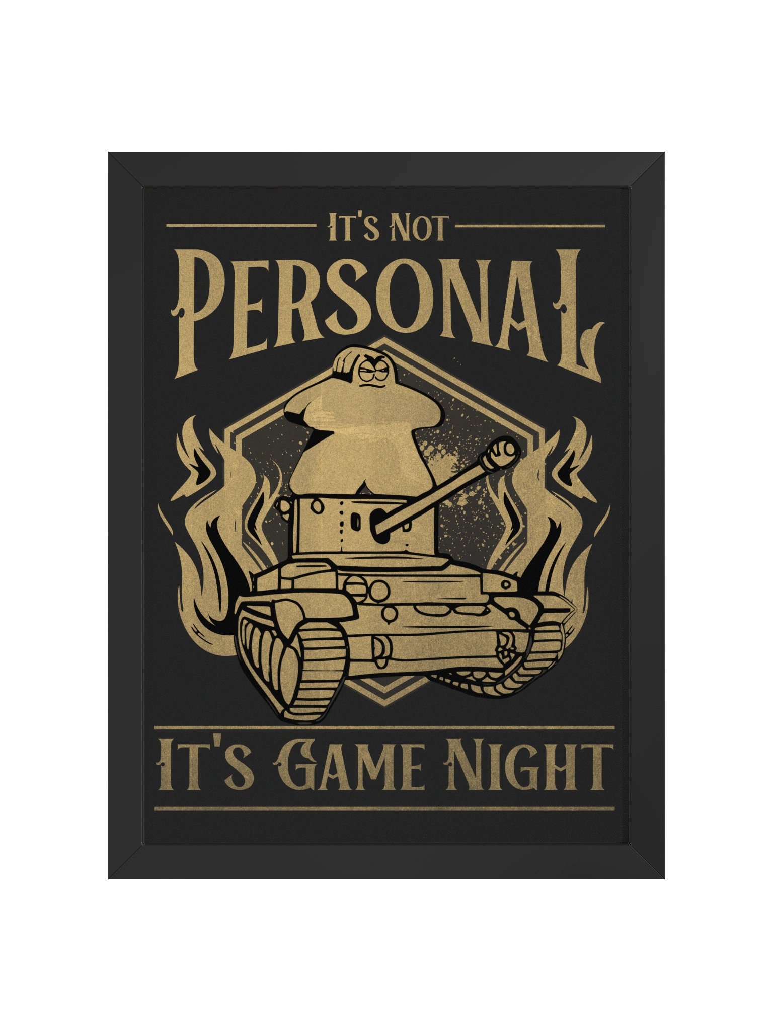 Meeple Soldier Game Night Board Game Room Poster - FRAMED product image (4)