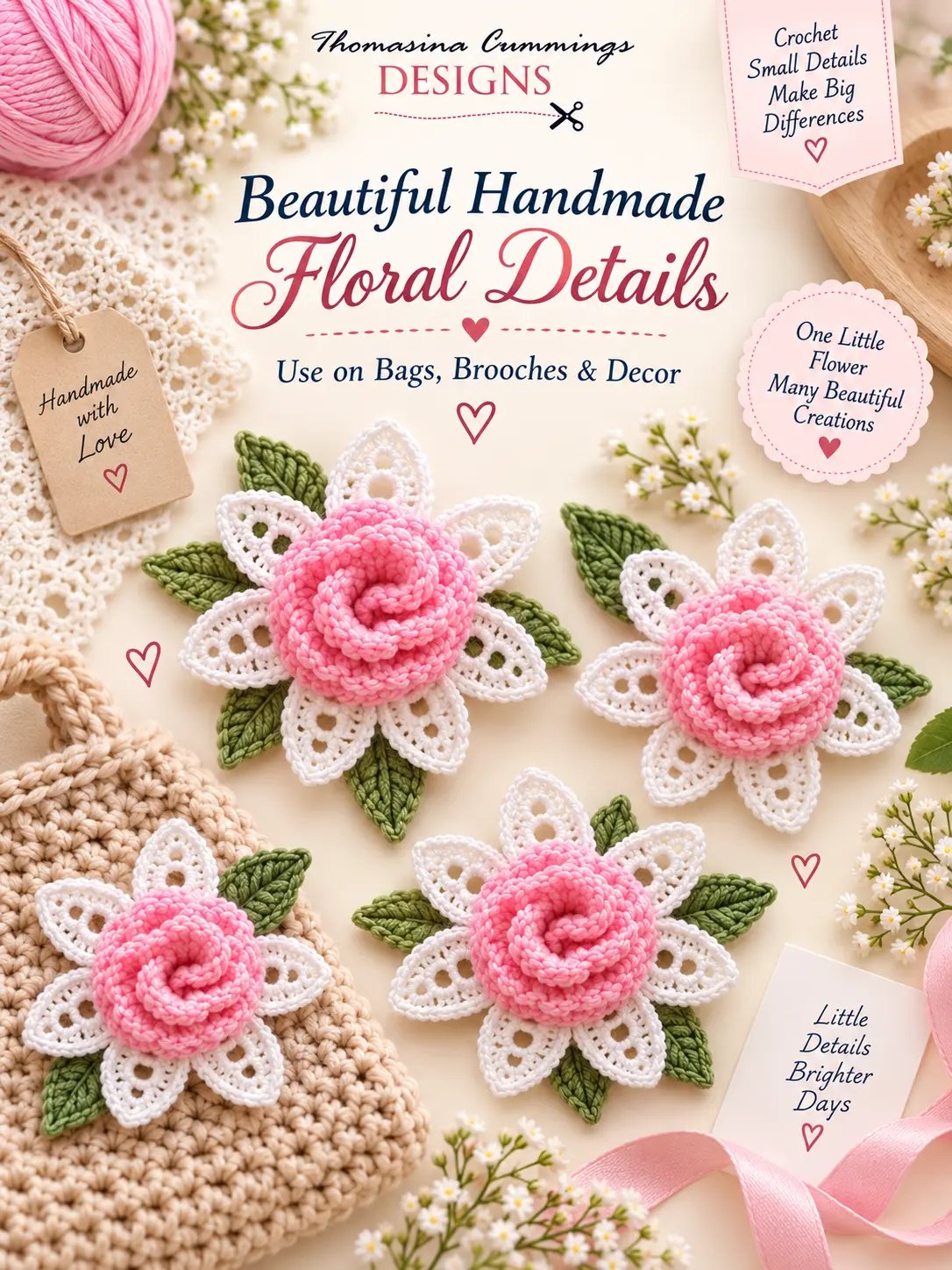 Crochet Flower & Rose PDF Pattern product image (4)
