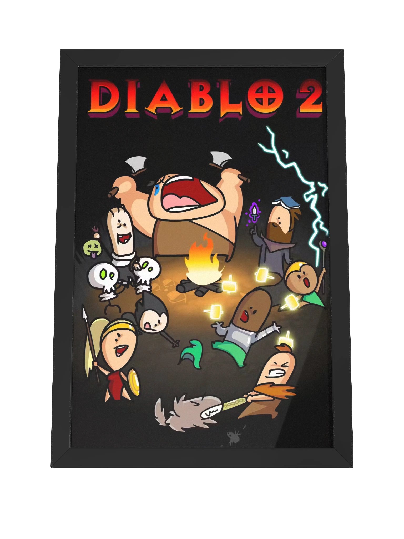 Diablo 2 Character Ensemble Framed Poster product image (4)